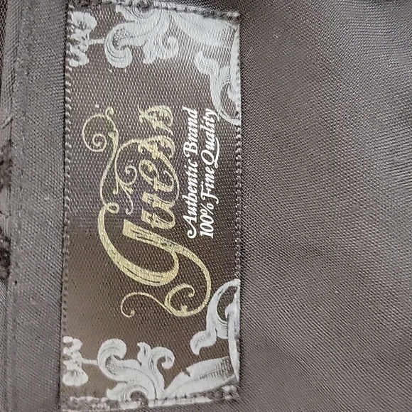 Guess Black Camisole Top, Womens Large. Adjustable Straps, Beaded, Lined, - Picture 6 of 8